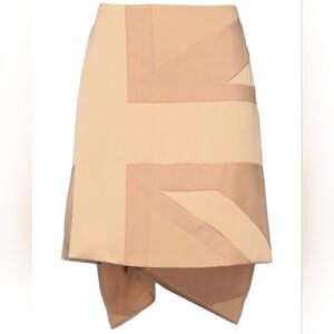 NWT Burberry Mulberry Silk A-Line Skirt